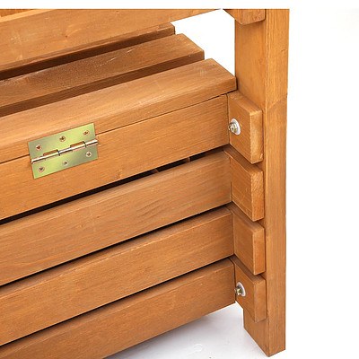 2 Seat Wooden Outdoor Storage Bench Box - Free Shipping