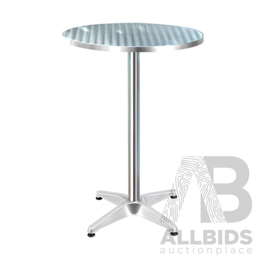 Outdoor Bar Table Indoor Furniture Adjustable Aluminium Round 70/110cm - Brand New - Free Shipping