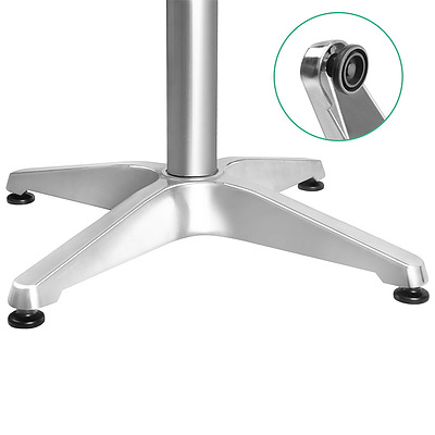 Aluminium Adjustable Round Bar Table - Silver