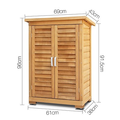 Portable Wooden Garden Storage Cabinet - Brand New - Free Shipping
