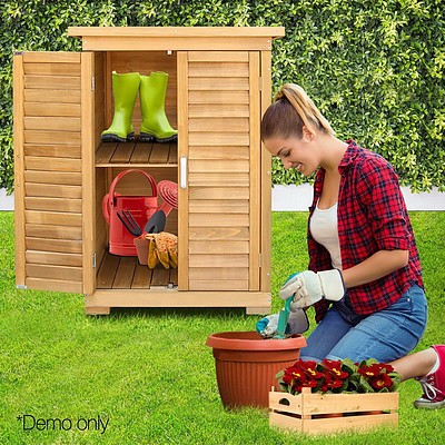 Portable Wooden Garden Storage Cabinet - Brand New - Free Shipping