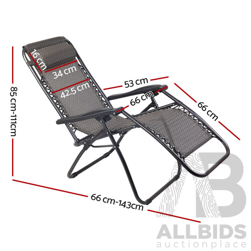 Outdoor Portable Zero Gravity Reclining Chair - Beige - Free Shipping - Brand New - Free Shipping