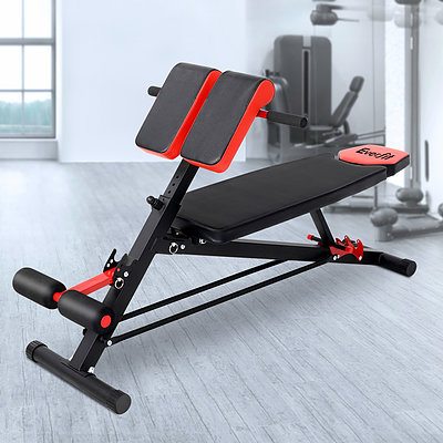 Everfit Adjustable Weight Bench Sit-up Fitness Flat Decline Home Gym Machine Steel Frame - Brand New - Free Shipping
