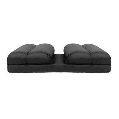 Double Size Adjustable Lounge Sofa - 5 positions Black - Free Shipping