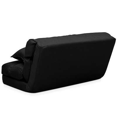 Double Size Adjustable Lounge Sofa - 5 positions Black - Free Shipping