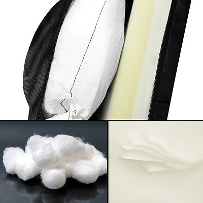 Double Size Adjustable Lounge Sofa - 5 positions Black - Free Shipping