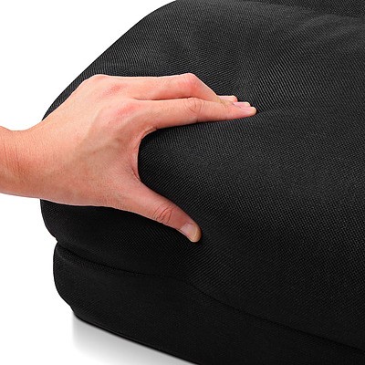 Double Size Adjustable Lounge Sofa - 5 positions Black - Free Shipping