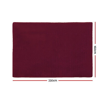 Shaggy Rug 160x230cm Burgundy - Brand New - Free Shipping