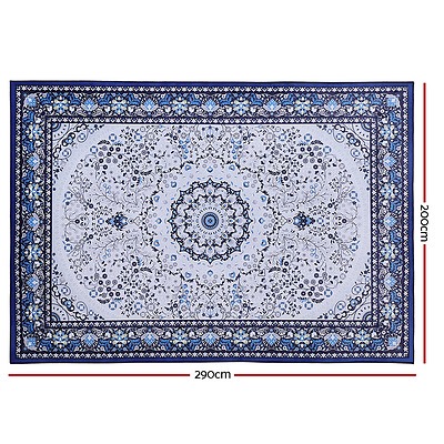 Short Pile Floor Rug 200x290cm Gaspar Blue