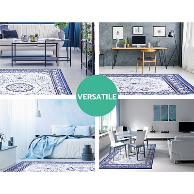 Short Pile Floor Rug 200x290cm Gaspar Blue