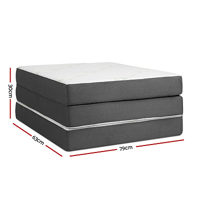 Giselle Bedding Folding Foam Portable Mattress Bamboo Fabric - Brand New - Free Shipping