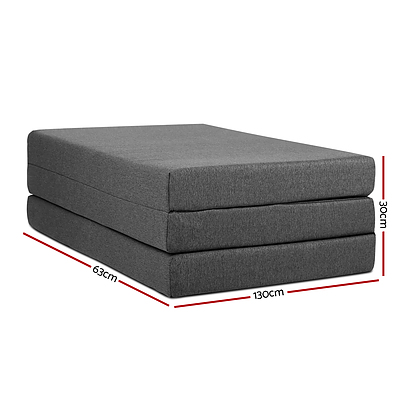 Giselle Bedding Double Size Folding Foam Mattress Portable Bed Mat Dark Grey - Brand New - Free Shipping