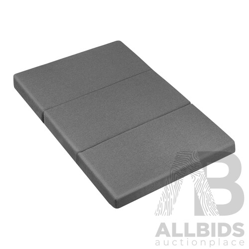 Giselle Bedding Double Size Folding Foam Mattress Portable Bed Mat Dark Grey - Brand New - Free Shipping