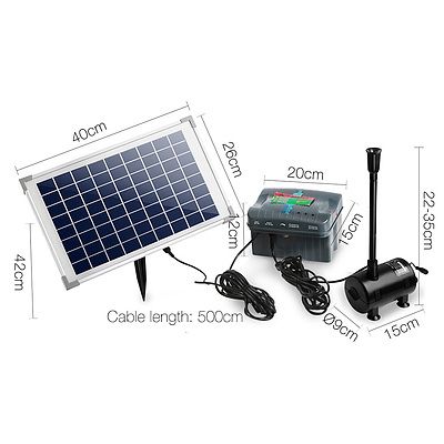 800L/H Submersible Fountain Pump with Solar Panel - Free Shipping