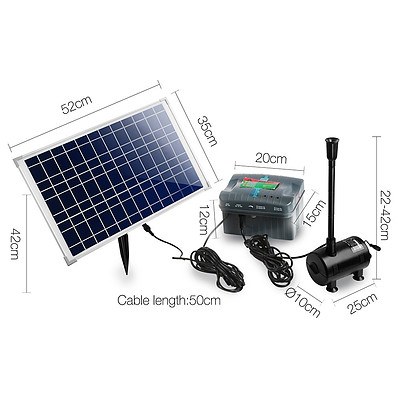 1600L/H Submersible Fountain Pump with Solar Panel - Brand New - Free Shipping