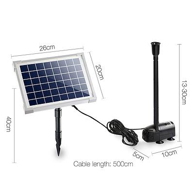 500L/H Submersible Fountain Pump with Solar Panel - Free Shipping - Brand New - Free Shipping