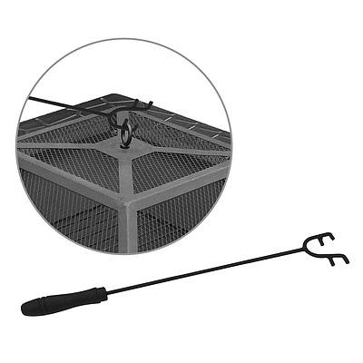 Outdoor Fire Pit BBQ Table Grill Fireplace - Stone Pattern - Free Shipping