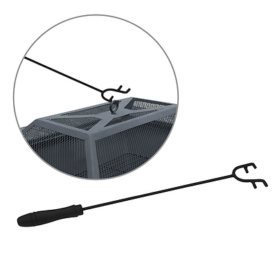 Outdoor Fire Pit BBQ Table Grill Fireplace with Ice Tray - Free Shipping