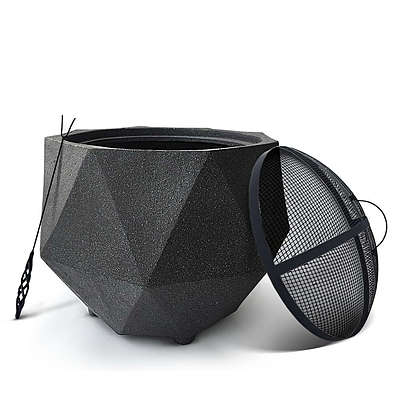 Grillz Outdoor Portable Fire Pit Bowl Wood Burning Patio Oven Heater Fireplace