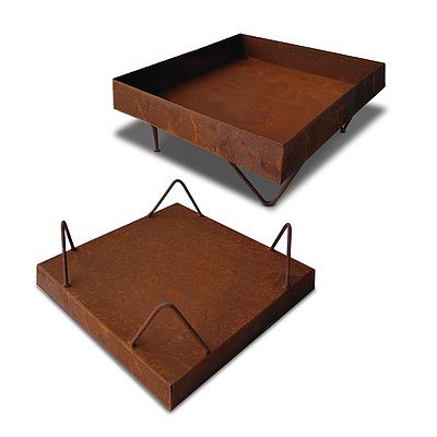 23 Inch Outdoor Rustic Cast Iron Fire Pit - Free Shipping