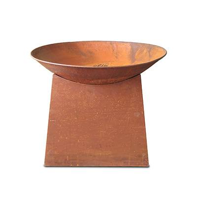 22 Inch Outdoor Rustic Cast Iron Fire Pit - Free Shipping