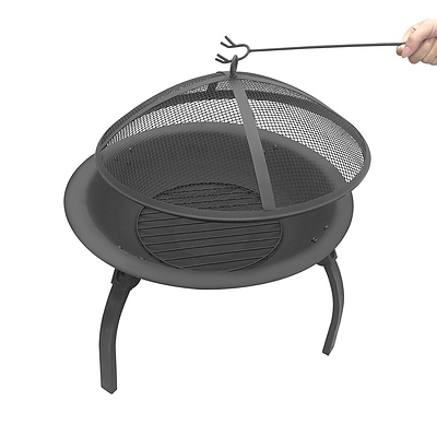 30 Inch Portable Foldable Outdoor Fire Pit Fireplace - Free Shipping