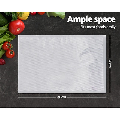 Set of 100 Large Food Sealer Bags