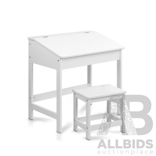 Kids Table Chairs Set Children Drawing Writing Desk Storage Toys Play - Brand New - Free Shipping
