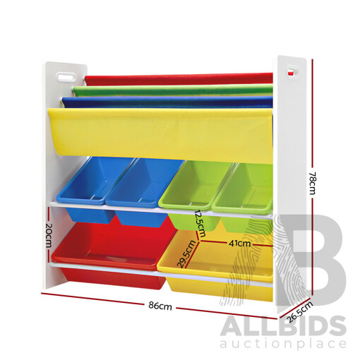 Kids Bookcase Childrens Bookshelf Toy Storage Organizer 3Tier Display Rack - Brand New - Free Shipping