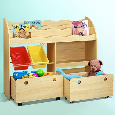 Kids Bookcase Children Bookshelf Toy Storage Box Organizer Display Rack - Brand New - Free Shipping