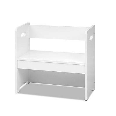 4PCS Kids Table and Chairs Set Storage Box Toys Play Desk Wooden Children - Brand New - Free Shipping