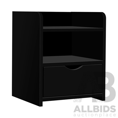 Bedside Table Drawer - Black