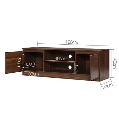 TV Stand Entertainment Unit with Storage - Walnut - Free Shipping