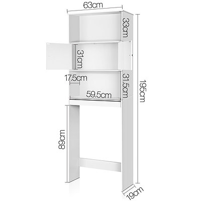Bathroom Storage Cabinet - White - Free Shipping