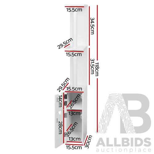 Freestanding Bathroom Storage Cabinet - White - Brand New - Free Shipping