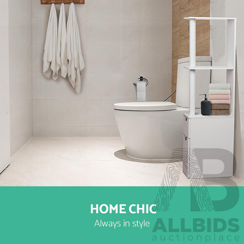 Freestanding Bathroom Storage Cabinet - White - Brand New - Free Shipping