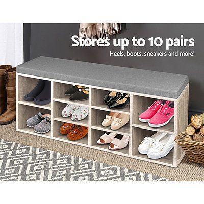 Bench Wooden Shoe Rack Storage - Brand New - Free Shipping
