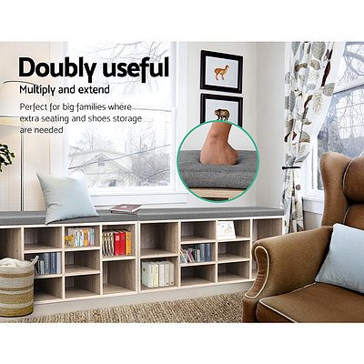 Bench Wooden Shoe Rack Storage - Brand New - Free Shipping