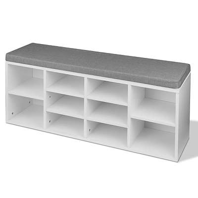Fabric Shoe Bench with Storage Cubes - Brand New - Free Shipping