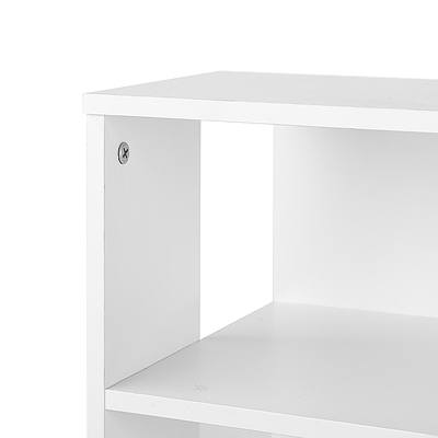 6-Tier Shoe Rack Cabinet - White