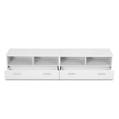 TV Stand Entertainment Unit with Drawers - White - Free Shipping