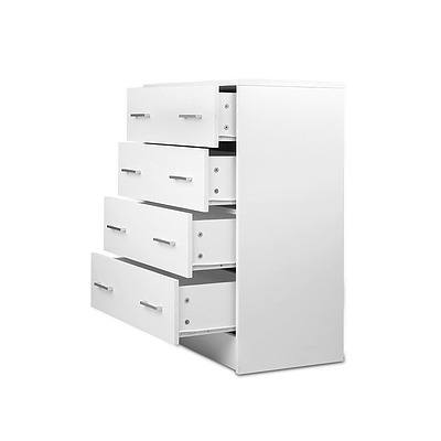 Artiss Tallboy 4 Drawers Storage Cabinet - White - Brand new - Free Shipping