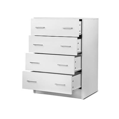 Artiss Tallboy 4 Drawers Storage Cabinet - White - Brand new - Free Shipping