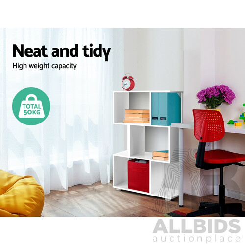 3 Tier Zig Zag Bookshelf - White - Brand New - Free Shipping