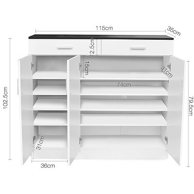 5 Tier Shoe Cabinet with Adjustable Shelves - Free Shipping