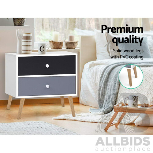 Bedside Tables Drawers Side Table Nightstand Lamp Side Storage Cabinet - Brand New - Free Shipping