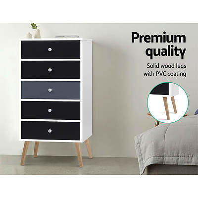 Chest of Drawers Dresser Table Tallboy Storage Cabinet Furniture Bedroom - Brand New - Free Shipping