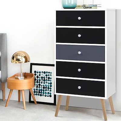 Chest of Drawers Dresser Table Tallboy Storage Cabinet Furniture Bedroom - Brand New - Free Shipping