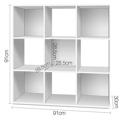 9 Cube Display Storage Shelf White - Free Shipping