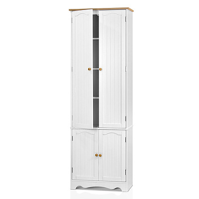 6 Tier Wooden Kitchen Pantry Cabinet - White